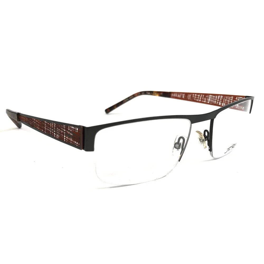 J.F. Rey Eyeglasses Frames JF2585 4560 Khaki Orange Olive Green Woven 54-20-145